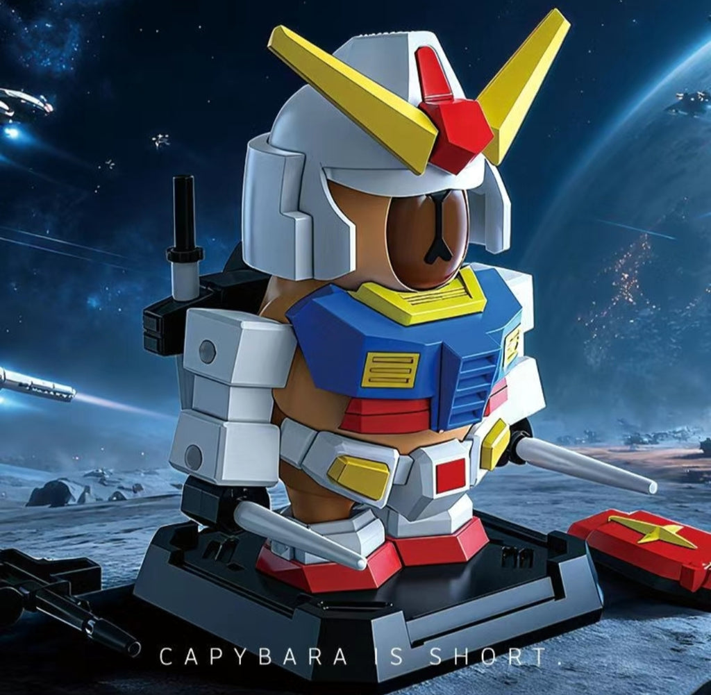 Capybara X Gundam Action Figure with Magnet (Outfit Detachable)